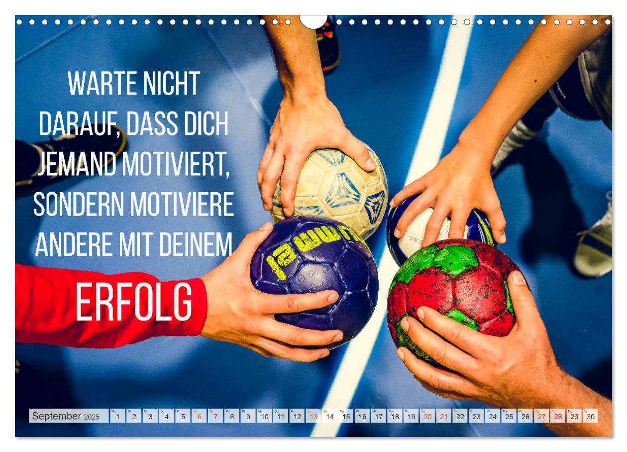 Bild: 9783435117284 | Positive Gedanken - Motivation und Handball (Wandkalender 2025 DIN...