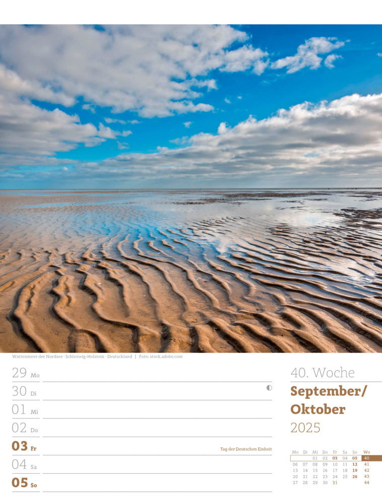 Bild: 9783838435039 | Am Meer - Wochenplaner Kalender 2025 | Ackermann Kunstverlag | 56 S.