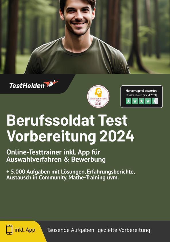 Cover: 9783988174611 | Berufssoldat Test Vorbereitung 2024: Online-Testtrainer inkl. App...