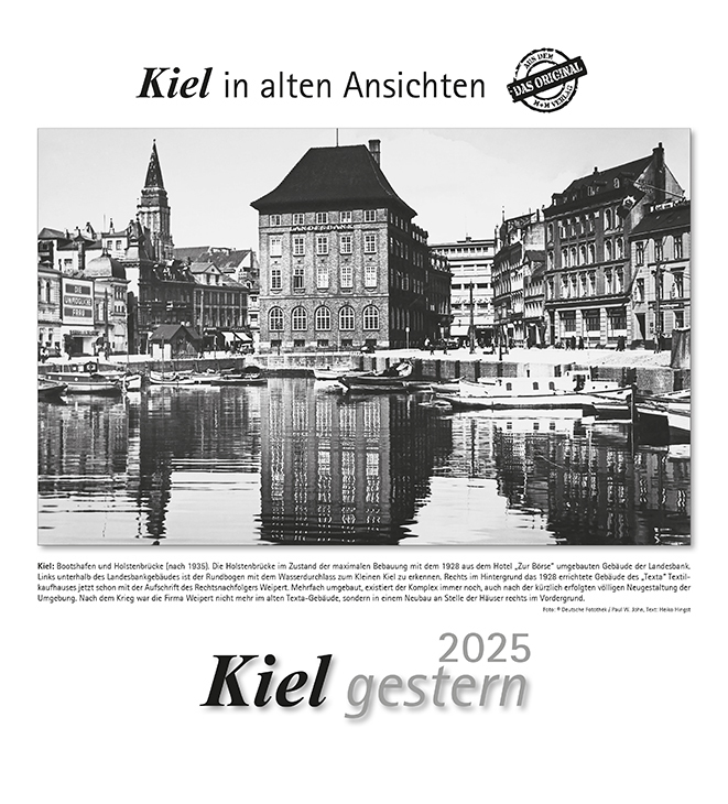 Cover: 9783961666126 | Kiel gestern 2025 | Kiel in alten Ansichten | Kalender | 13 S. | 2025