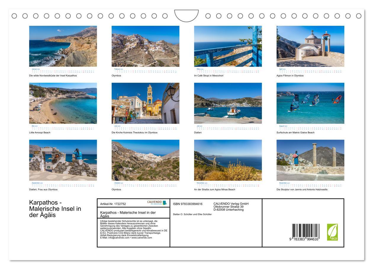 Bild: 9783383994616 | Karpathos - Malerische Insel in der Ägäis (Wandkalender 2025 DIN A4...