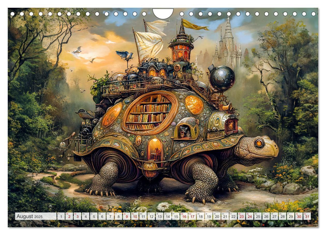 Bild: 9783457217801 | Magische Wesen im Zauberland - Fantasie-Tiere im Steampunk-Kalender...