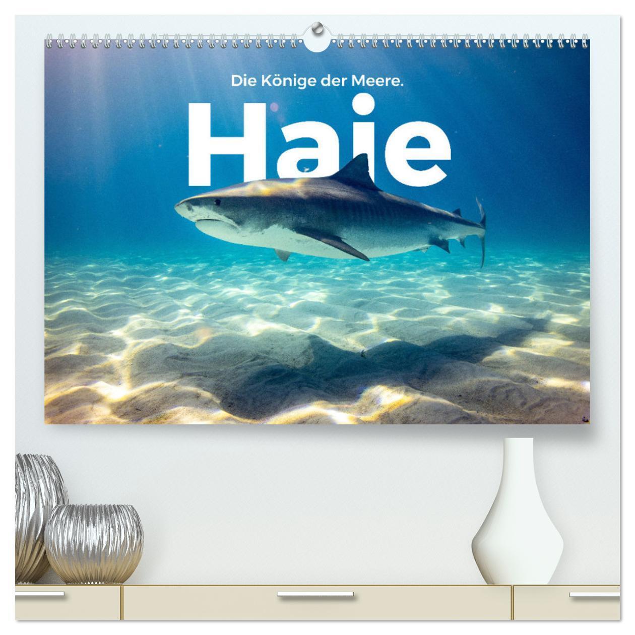 Cover: 9783383993800 | Haie - Könige der Meere. (hochwertiger Premium Wandkalender 2025...