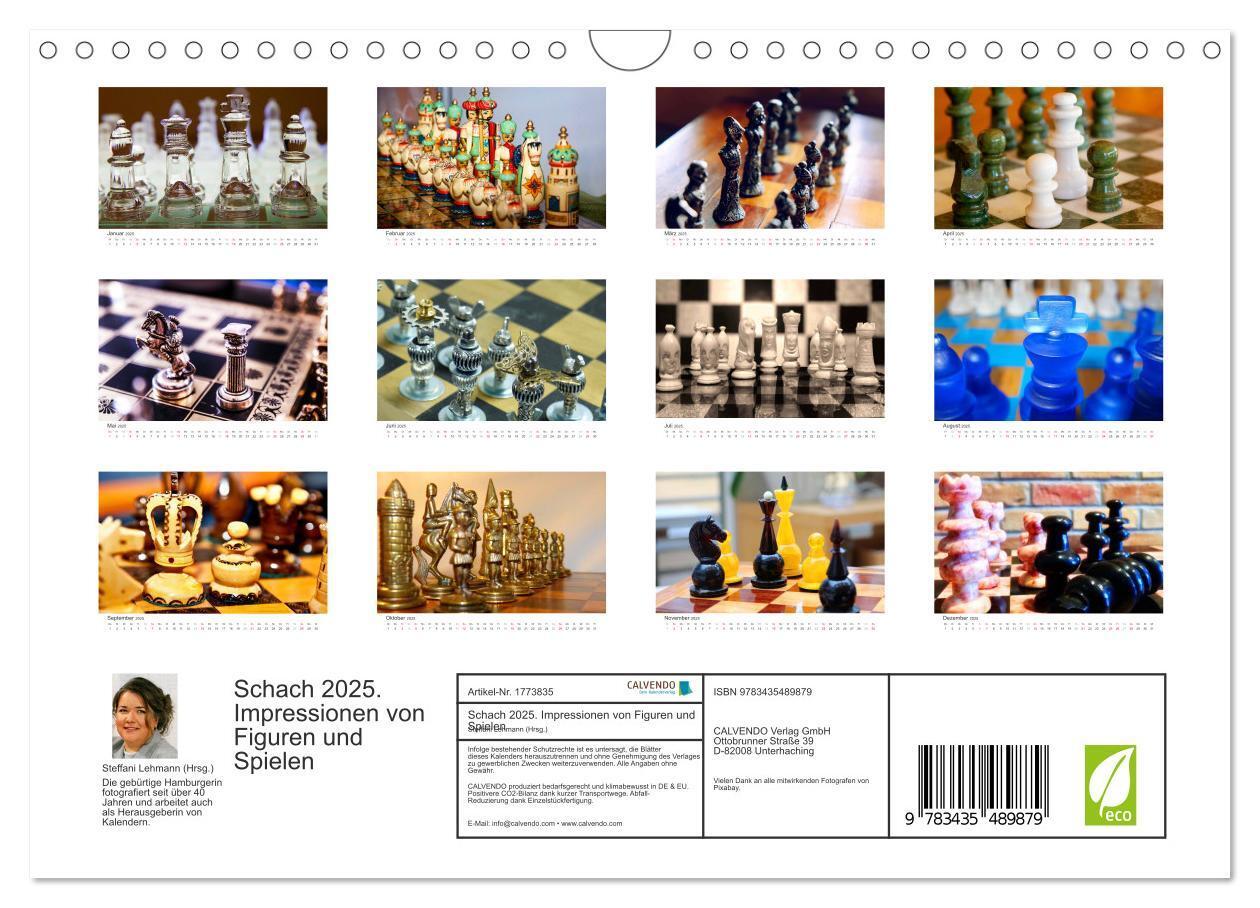 Bild: 9783435489879 | Schach 2025. Impressionen von Figuren und Spielen (Wandkalender...