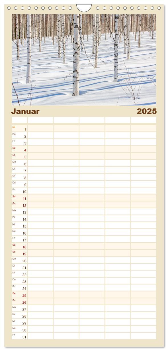 Bild: 9783457193426 | Familienplaner 2025 - Wildes Finnland mit 5 Spalten (Wandkalender,...