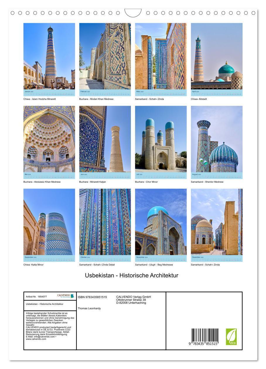 Bild: 9783435851515 | Usbekistan - Historische Architektur (Wandkalender 2025 DIN A3...