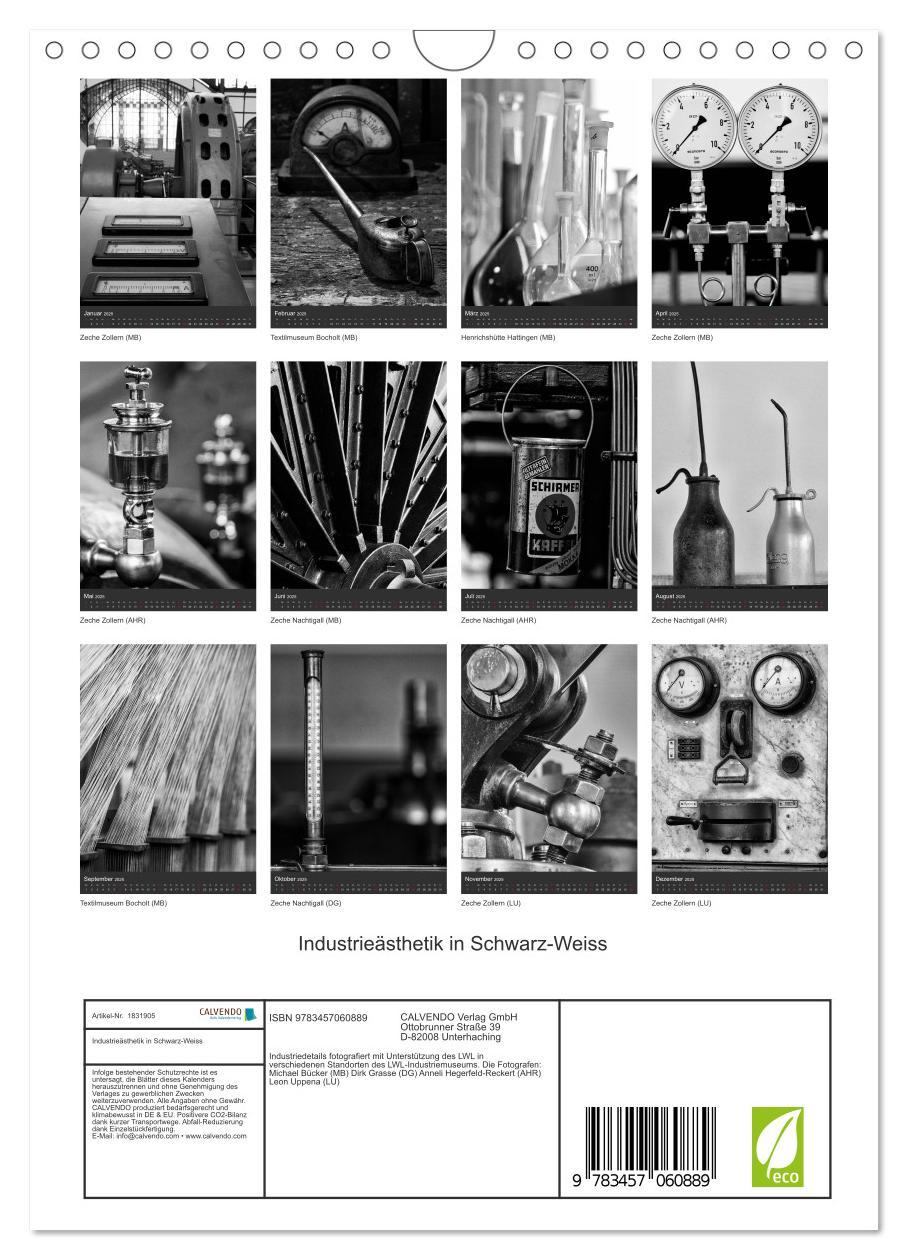 Bild: 9783457060889 | Industrieästhetik in Schwarz-Weiss (Wandkalender 2025 DIN A4 hoch),...