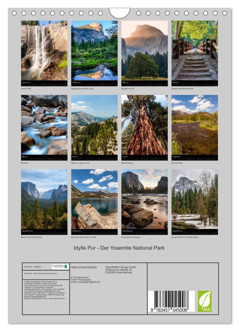 Bild: 9783457045008 | Idylle Pur - Der Yosemite National Park (Wandkalender 2025 DIN A4...