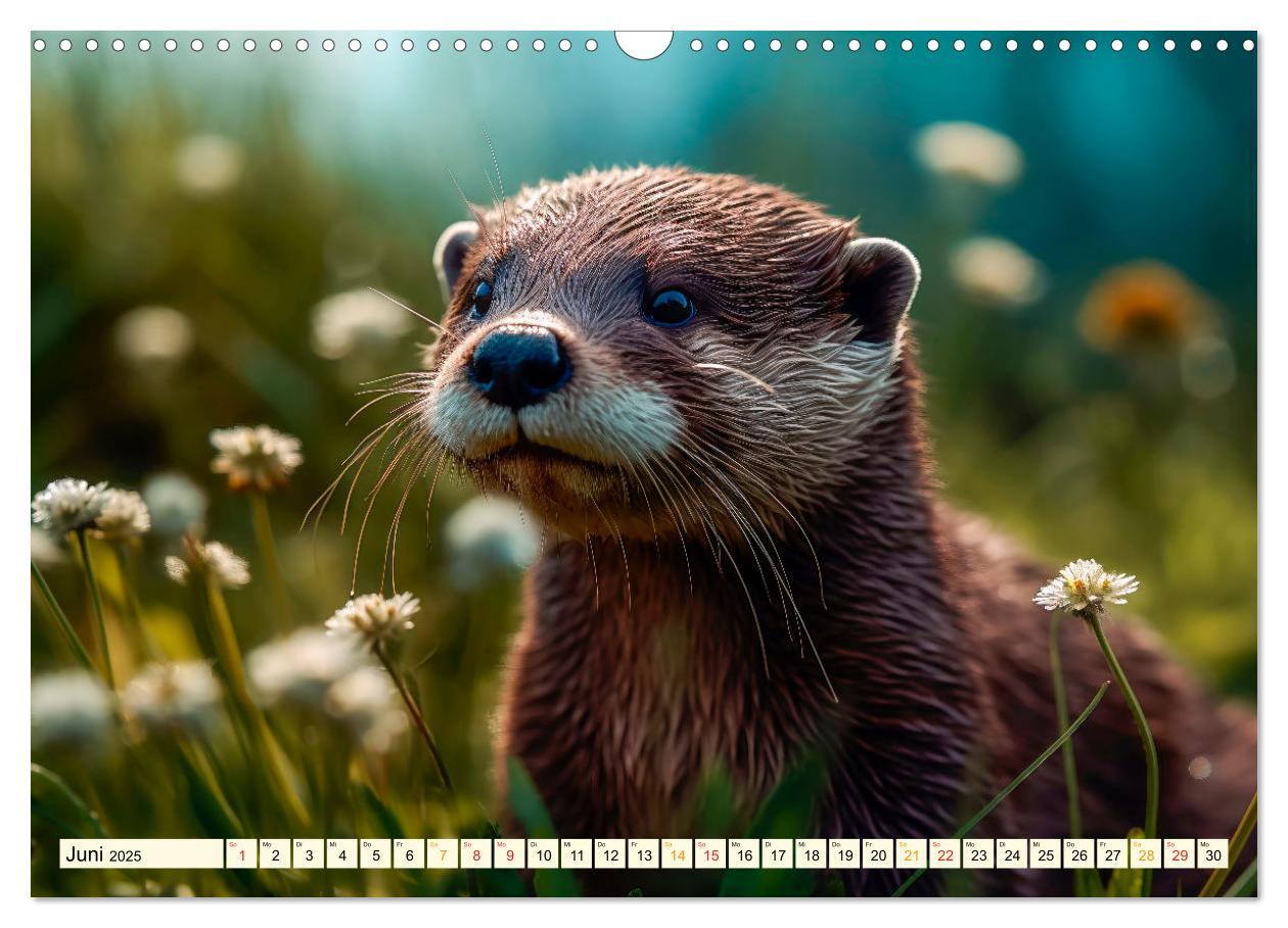 Bild: 9783383906145 | Fischotter - schlaue Jäger (Wandkalender 2025 DIN A3 quer),...