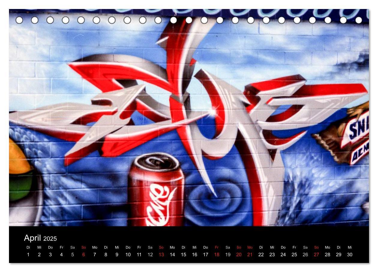 Bild: 9783435769926 | Graffiti - Kunst aus der Dose (Tischkalender 2025 DIN A5 quer),...