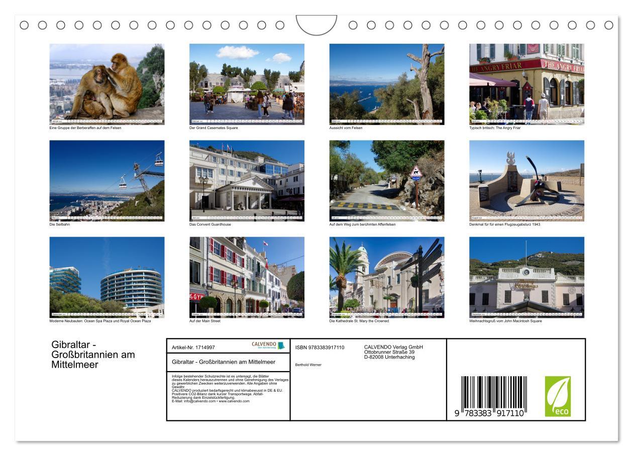 Bild: 9783383917110 | Gibraltar - Großbritannien am Mittelmeer (Wandkalender 2025 DIN A4...