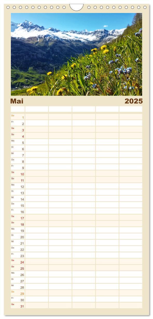 Bild: 9783457098608 | Familienplaner 2025 - Alpen Blick mit 5 Spalten (Wandkalender, 21 x...