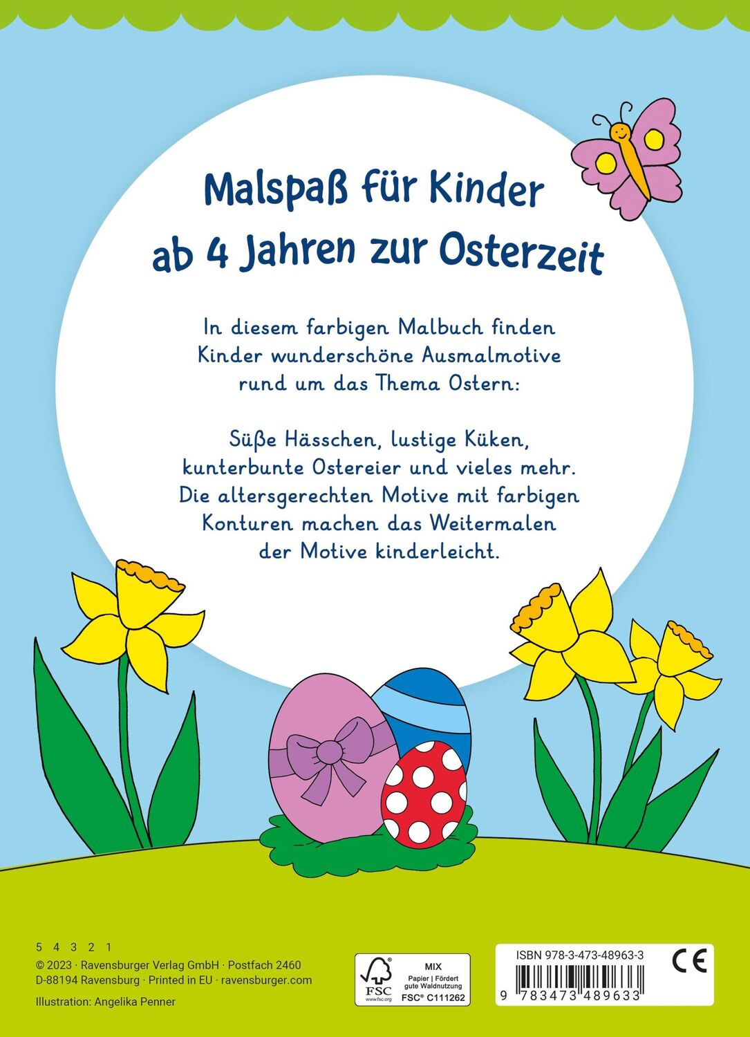 Rückseite: 9783473489633 | Allererstes Malen Ostern - Malen ab 4 Jahren | Angelika Penner | Buch