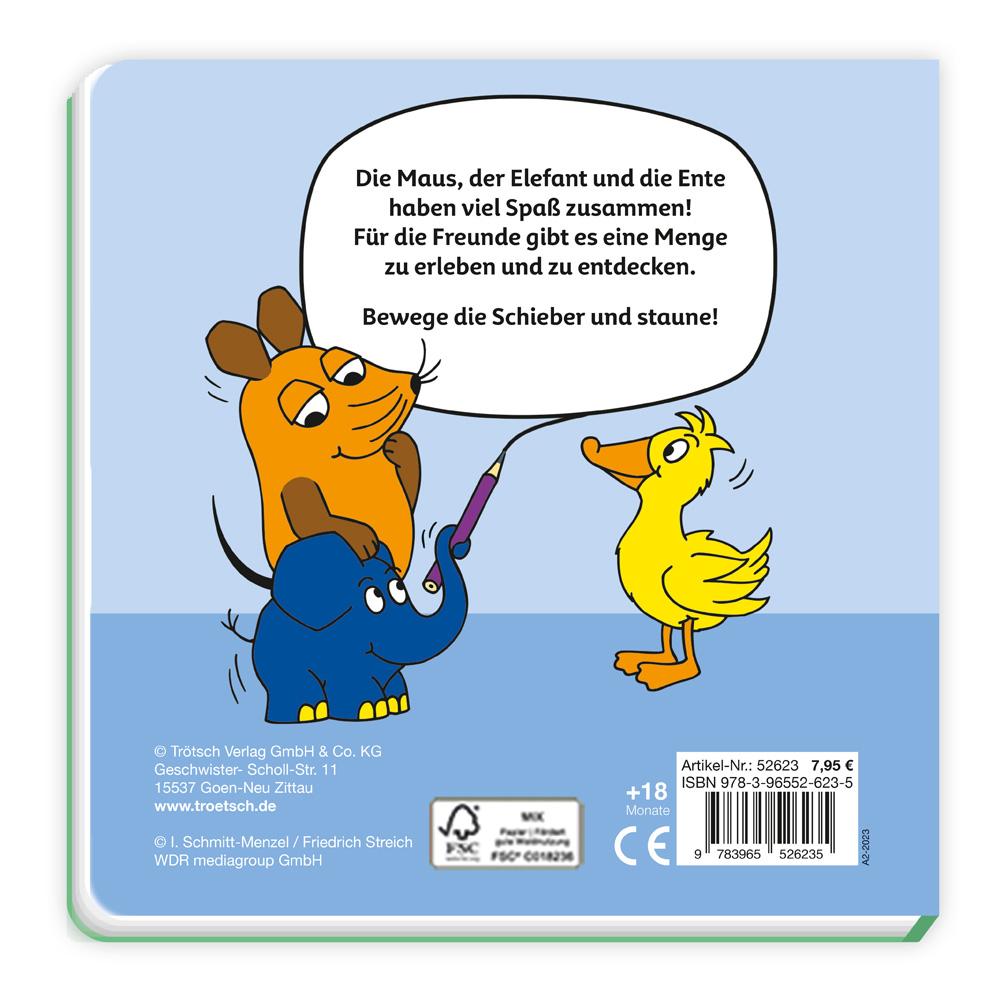 Rückseite: 9783965526235 | Trötsch Die Maus Pappenbuch Mein erstes Spielbuch | Trötsch Verlag