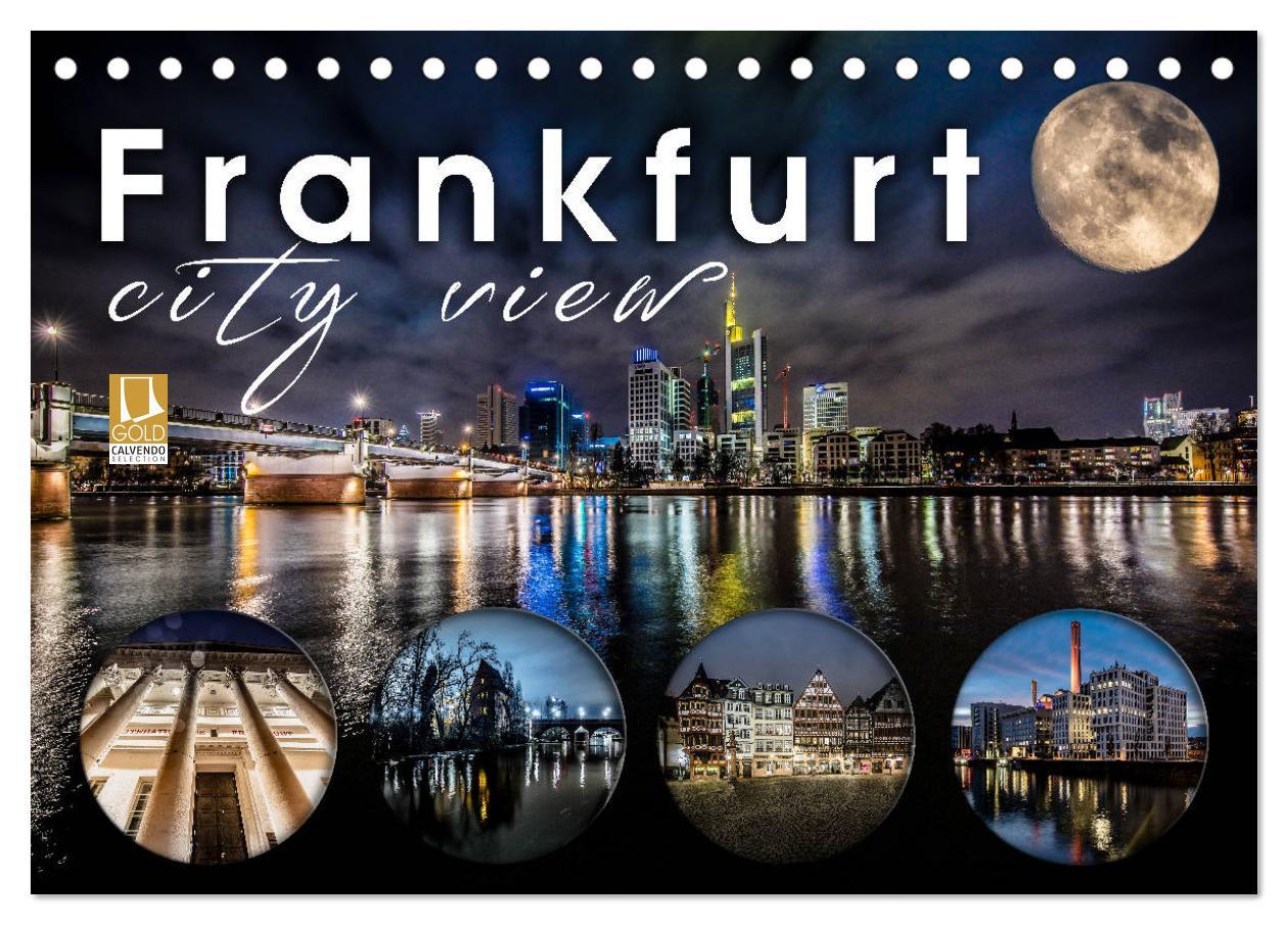 Cover: 9783435400416 | Frankfurt city view (Tischkalender 2025 DIN A5 quer), CALVENDO...