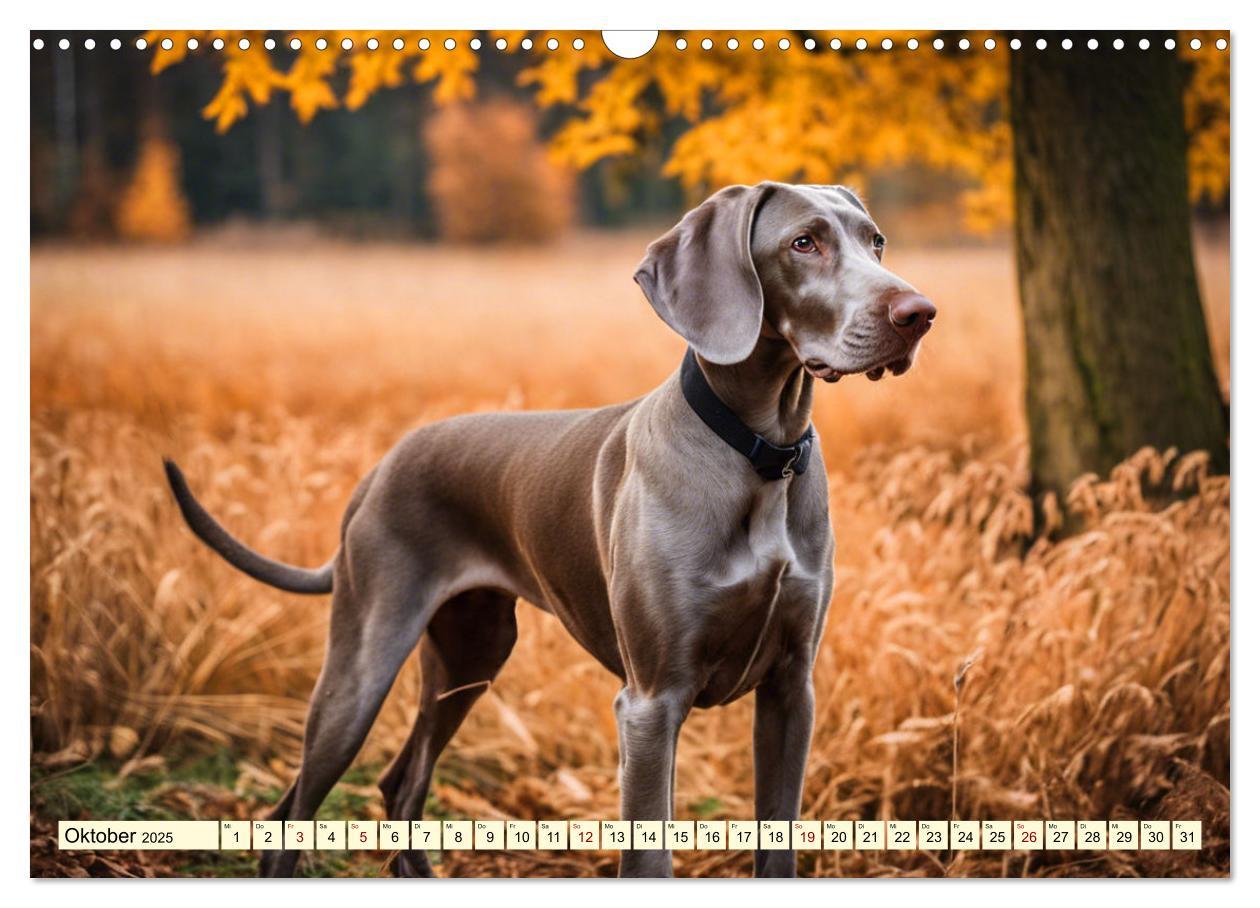 Bild: 9783435979288 | Weimaraner - der ideale Jagdbegleiter (Wandkalender 2025 DIN A3...