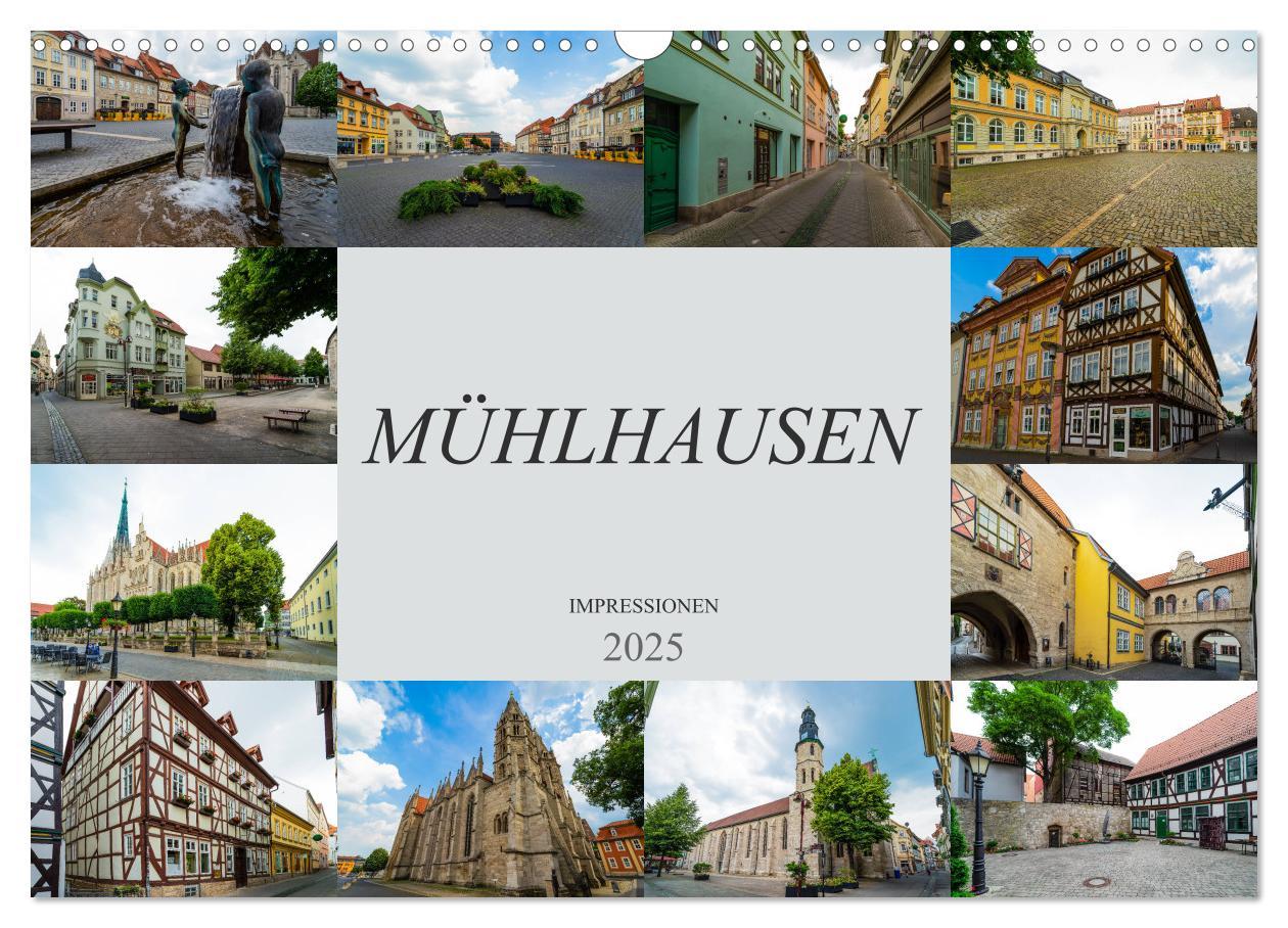 Cover: 9783435314973 | Mühlhausen Impressionen (Wandkalender 2025 DIN A3 quer), CALVENDO...