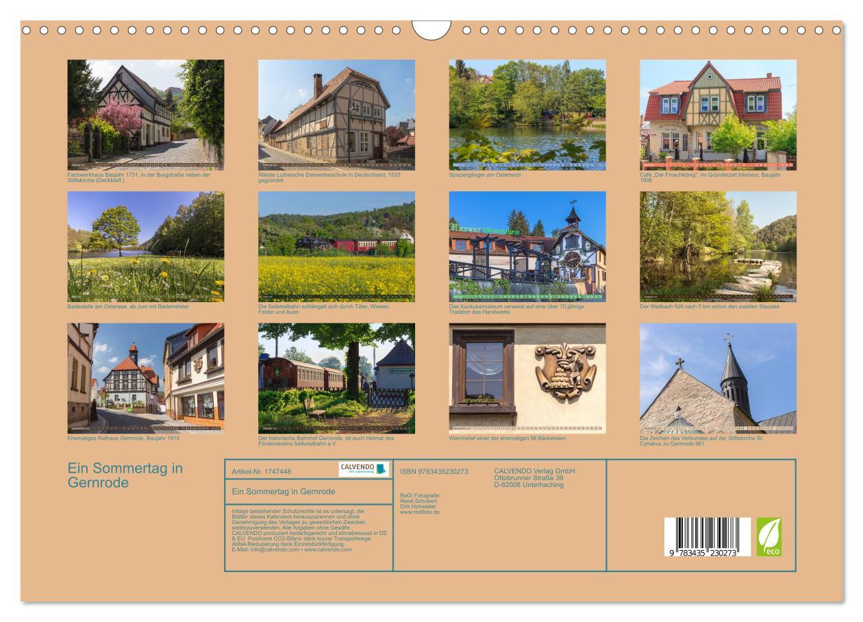 Bild: 9783435230273 | Ein Sommertag in Gernrode (Wandkalender 2025 DIN A3 quer), CALVENDO...