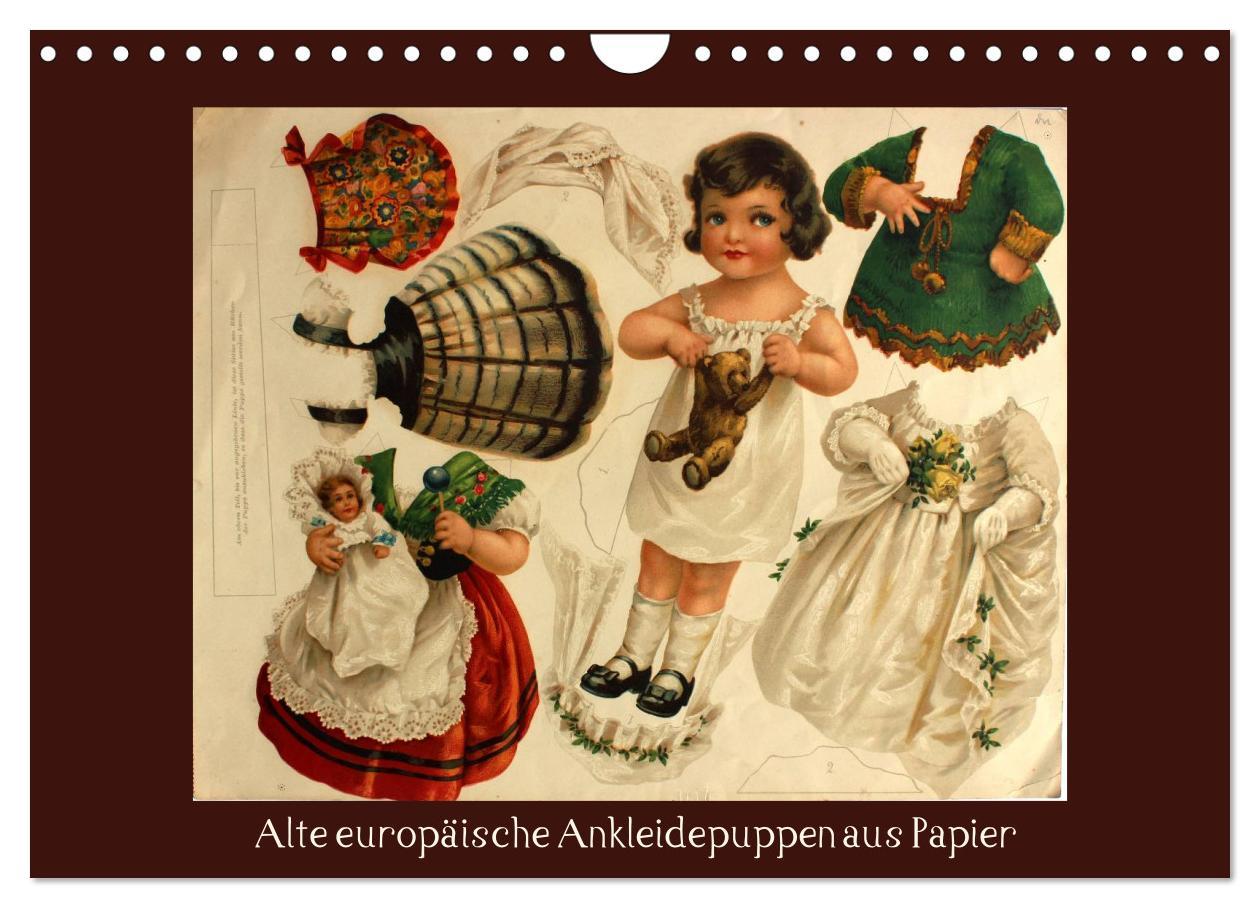 Cover: 9783435700974 | Alte europäische Ankleidepuppen aus Papier (Wandkalender 2025 DIN...