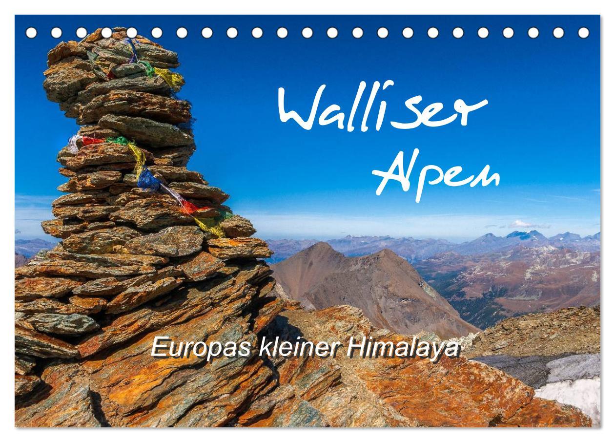 Cover: 9783435497348 | Walliser Alpen - Europas 'kleiner' Himalaya (Tischkalender 2025 DIN...