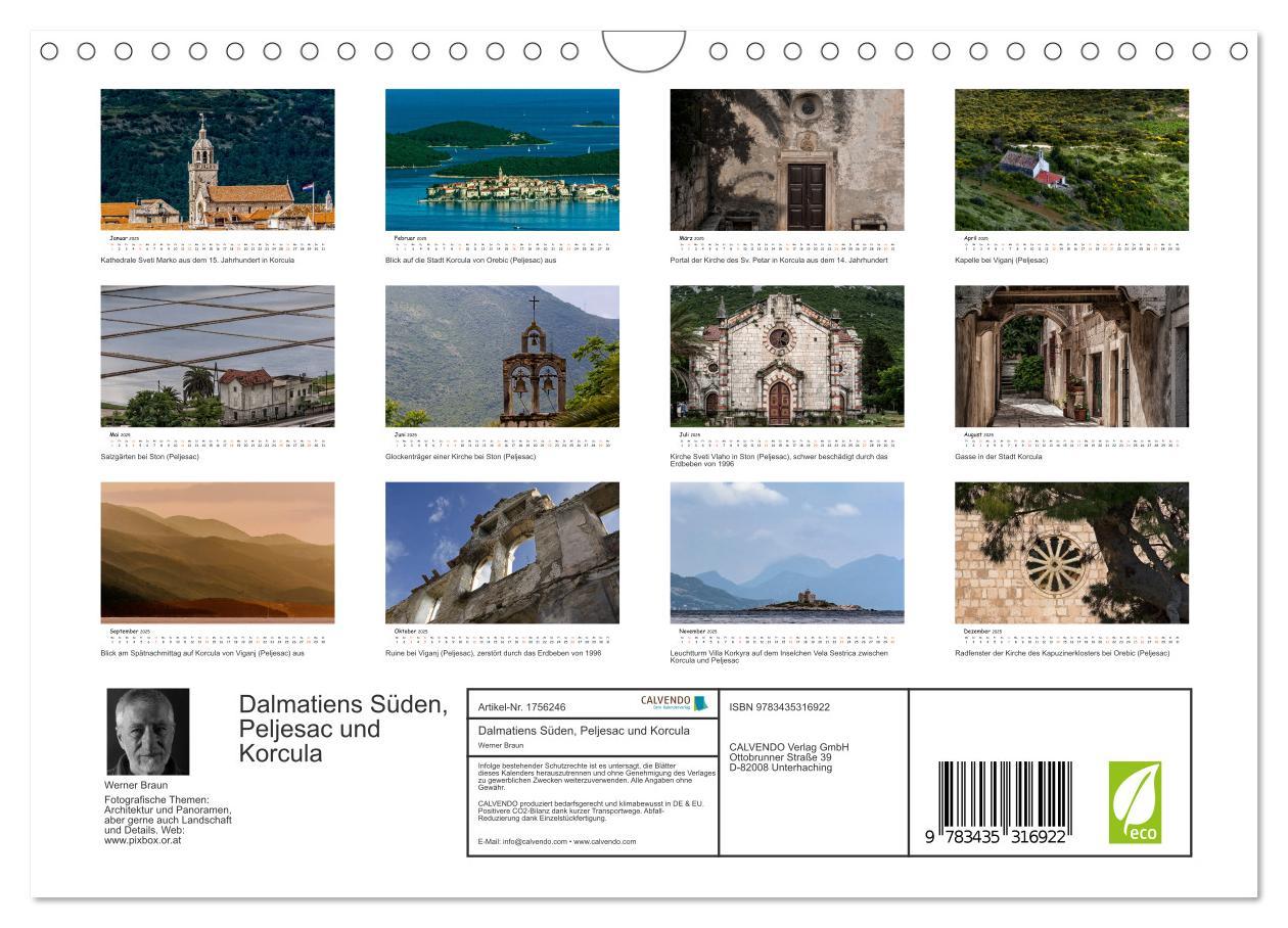 Bild: 9783435316922 | Dalmatiens Süden, Peljesac und Korcula (Wandkalender 2025 DIN A4...