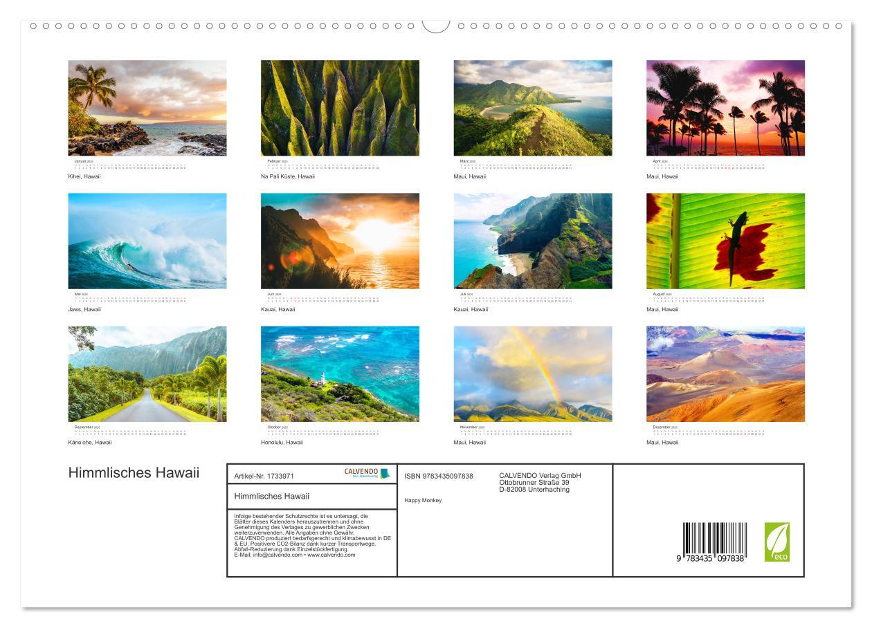 Bild: 9783435097838 | Himmlisches Hawaii (hochwertiger Premium Wandkalender 2025 DIN A2...