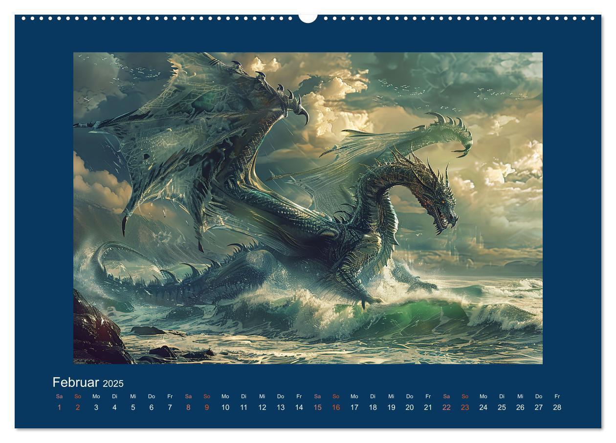 Bild: 9783383821424 | Drachenkrieger (Wandkalender 2025 DIN A2 quer), CALVENDO...