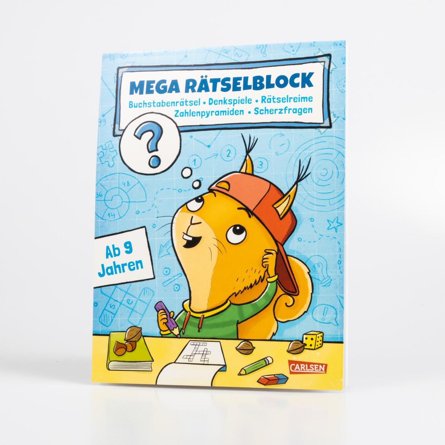 Bild: 9783551190826 | Mega Rätselblock - Buchstabenrätsel, Denkspiele, Zahlenpyramiden,...