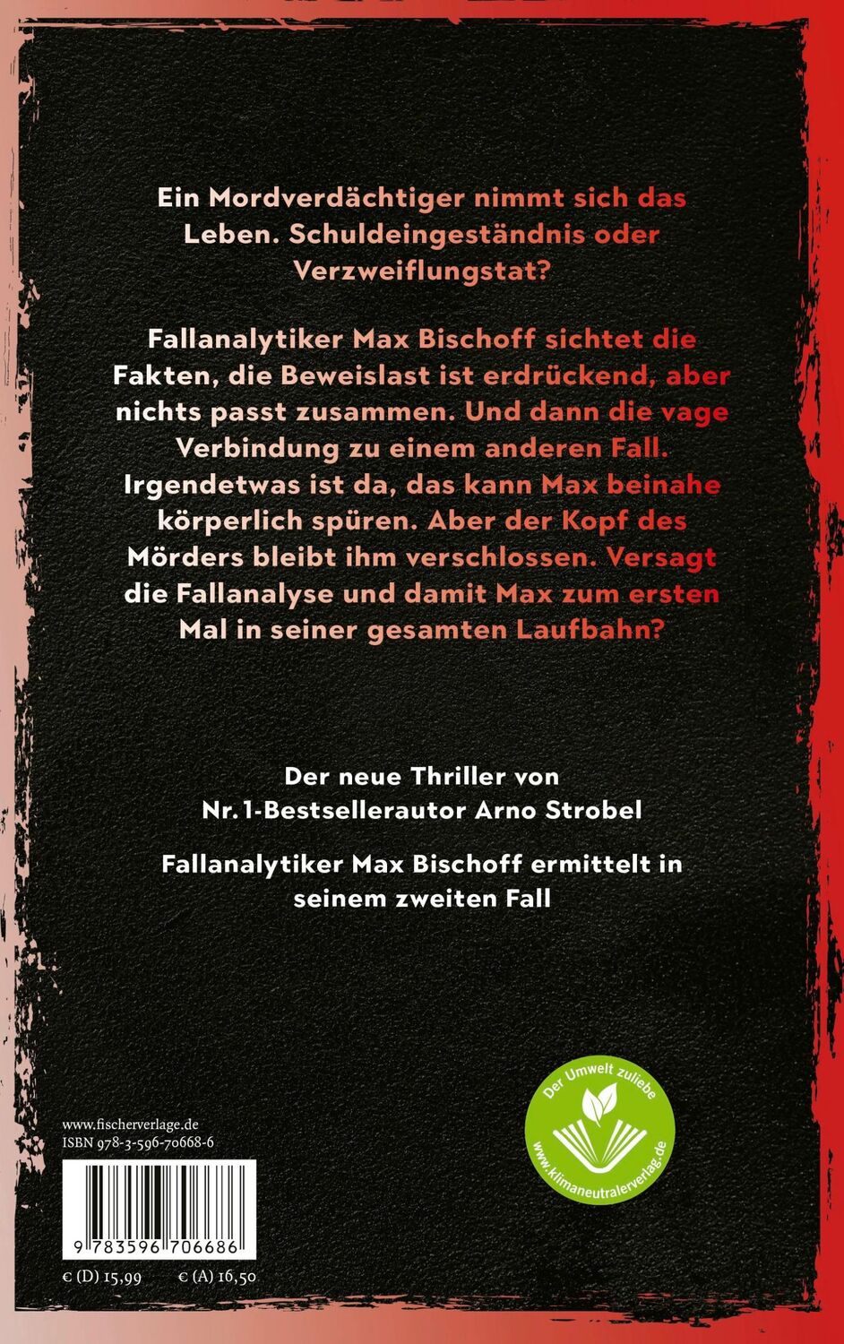 Rückseite: 9783596706686 | Mörderfinder - Die Macht des Täters | Arno Strobel | Taschenbuch