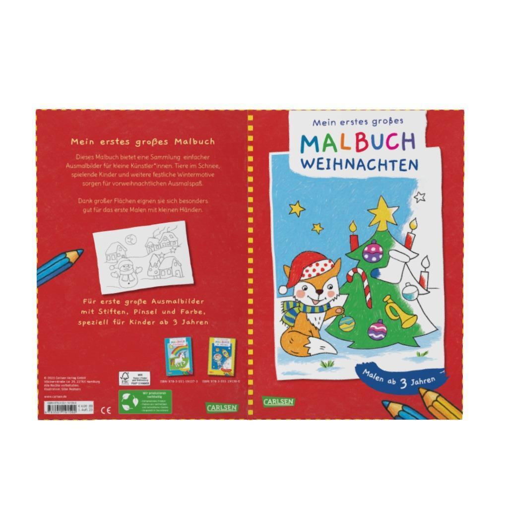 Bild: 9783551191595 | Ausmalbilder für Kita-Kinder: Mein erstes großes Malbuch: Weihnachten