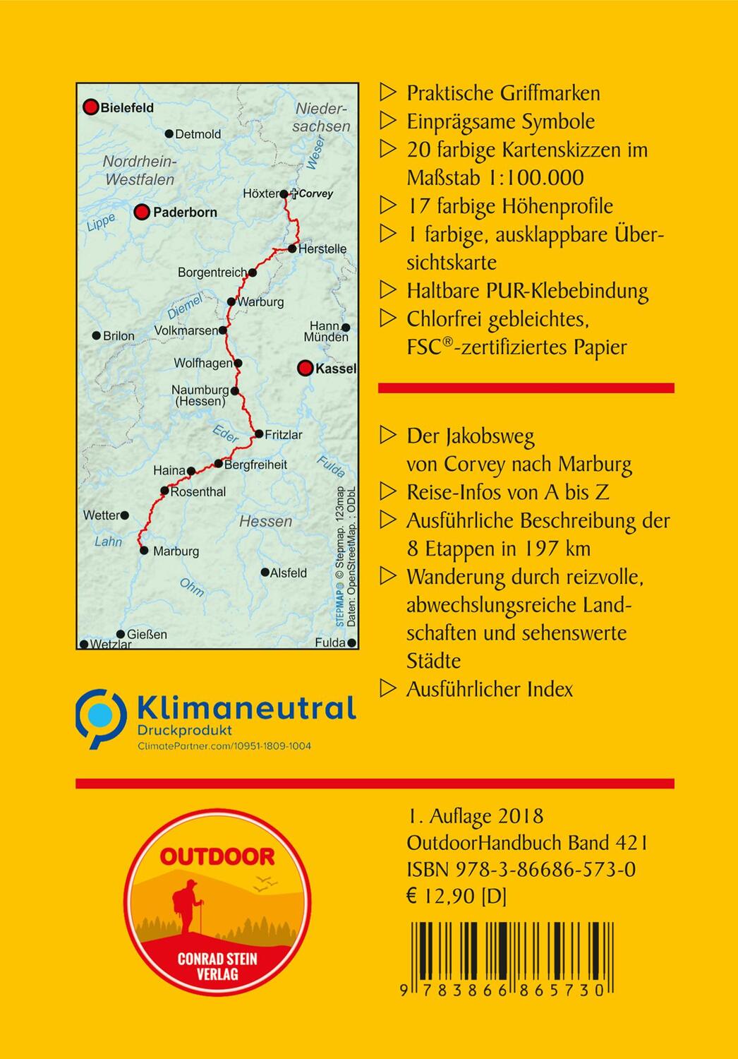 Rückseite: 9783866865730 | Jakobsweg Corvey - Marburg | Almut Trenkler | Taschenbuch | Deutsch