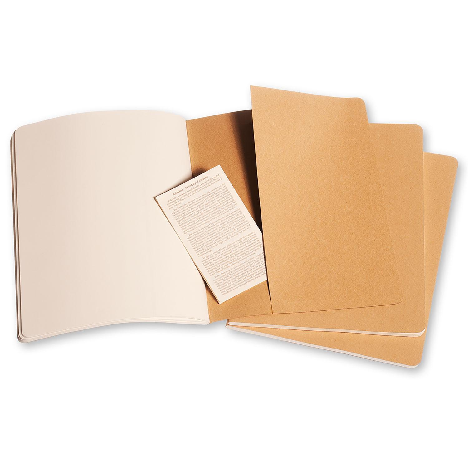 Bild: 9788883705069 | Moleskine Cahier Extra Large blanko packpapierbraun. 3er Pack | Buch