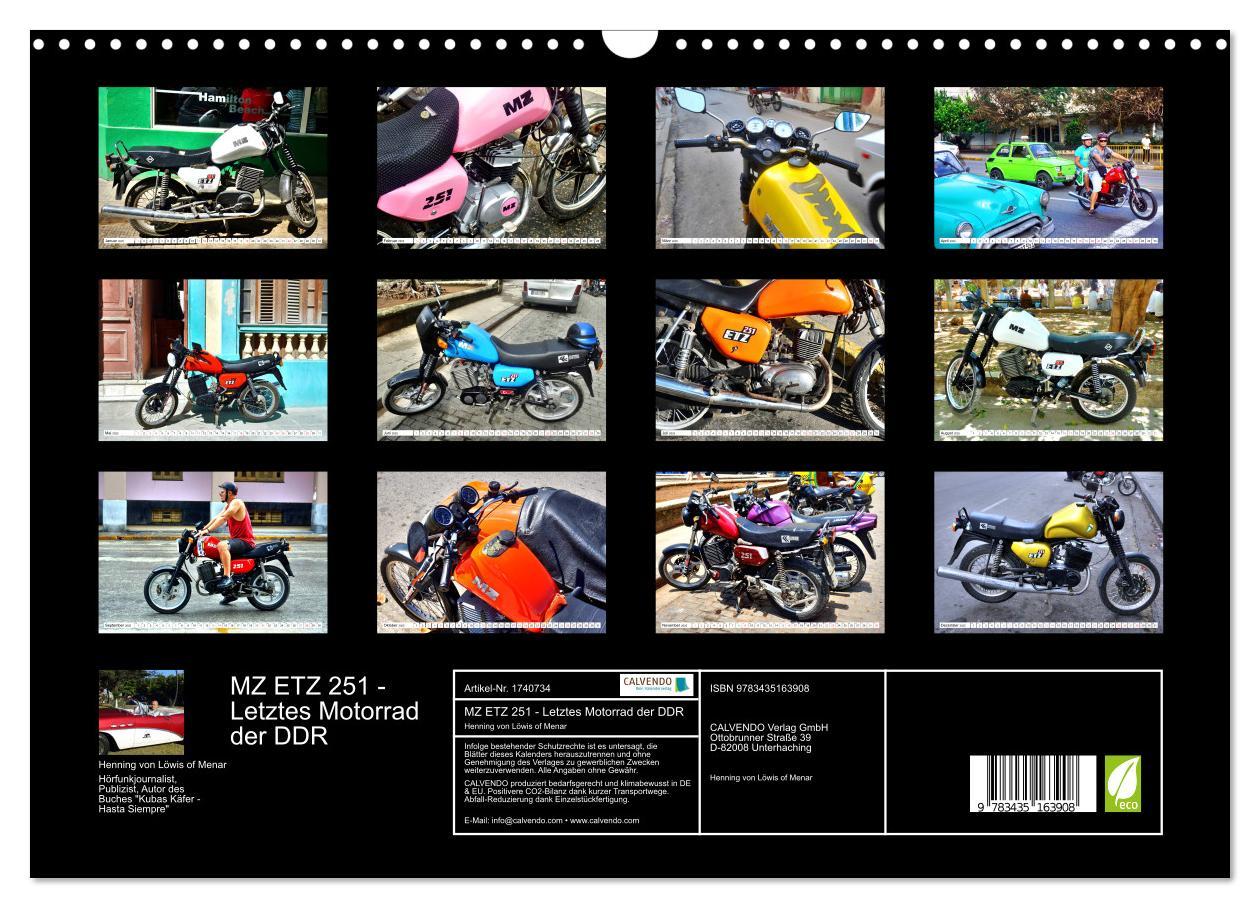 Bild: 9783435163908 | MZ ETZ 251 - Letztes Motorrad der DDR (Wandkalender 2025 DIN A3...