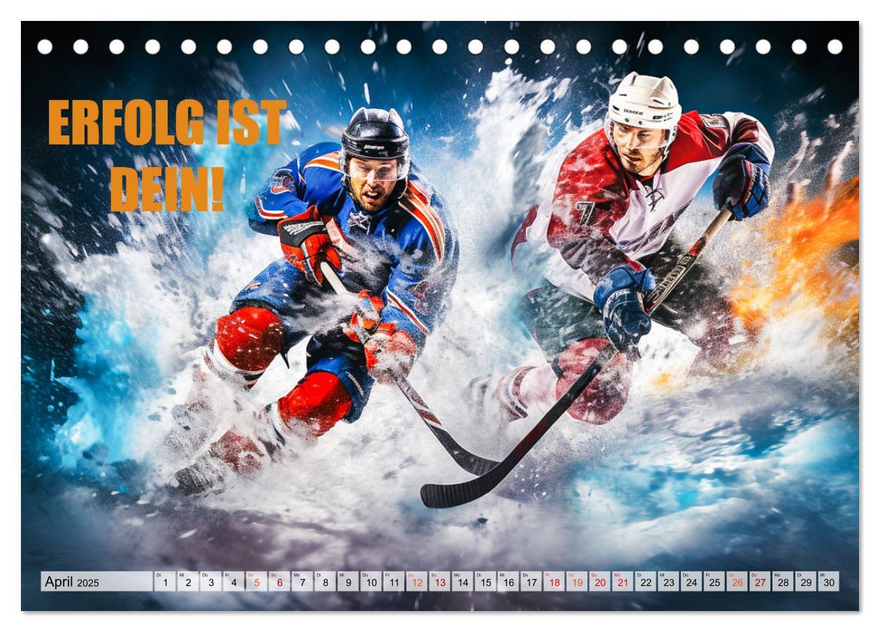 Bild: 9783383863578 | Eishockey und positive Gedanken (Tischkalender 2025 DIN A5 quer),...