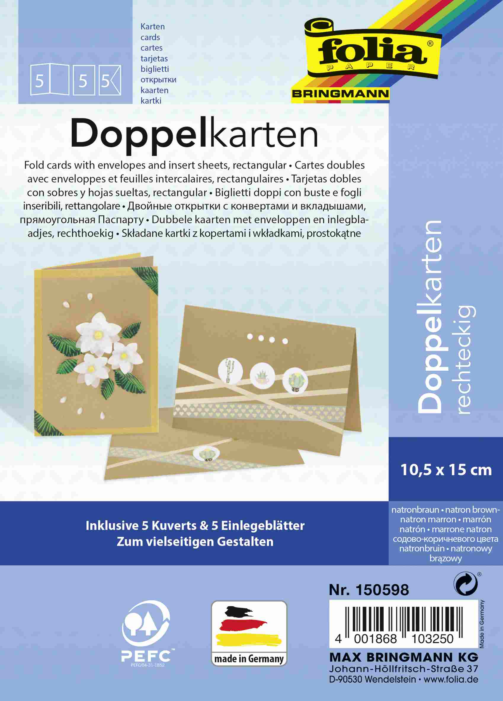 Cover: 4001868103250 | Folia Klappkarten/Doppelkarten für Einladungen, Glückwunsch- oder...