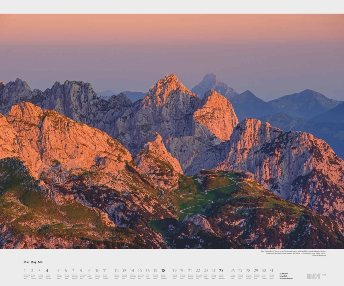 Bild: 4250809653747 | DUMONT - Im Zugspitzland 2025 Wandkalender, 60x50cm, Kalender mit...