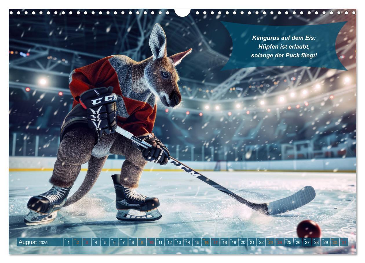 Bild: 9783457160688 | Der tierisch lustige Eishockey Kalender (Wandkalender 2025 DIN A3...