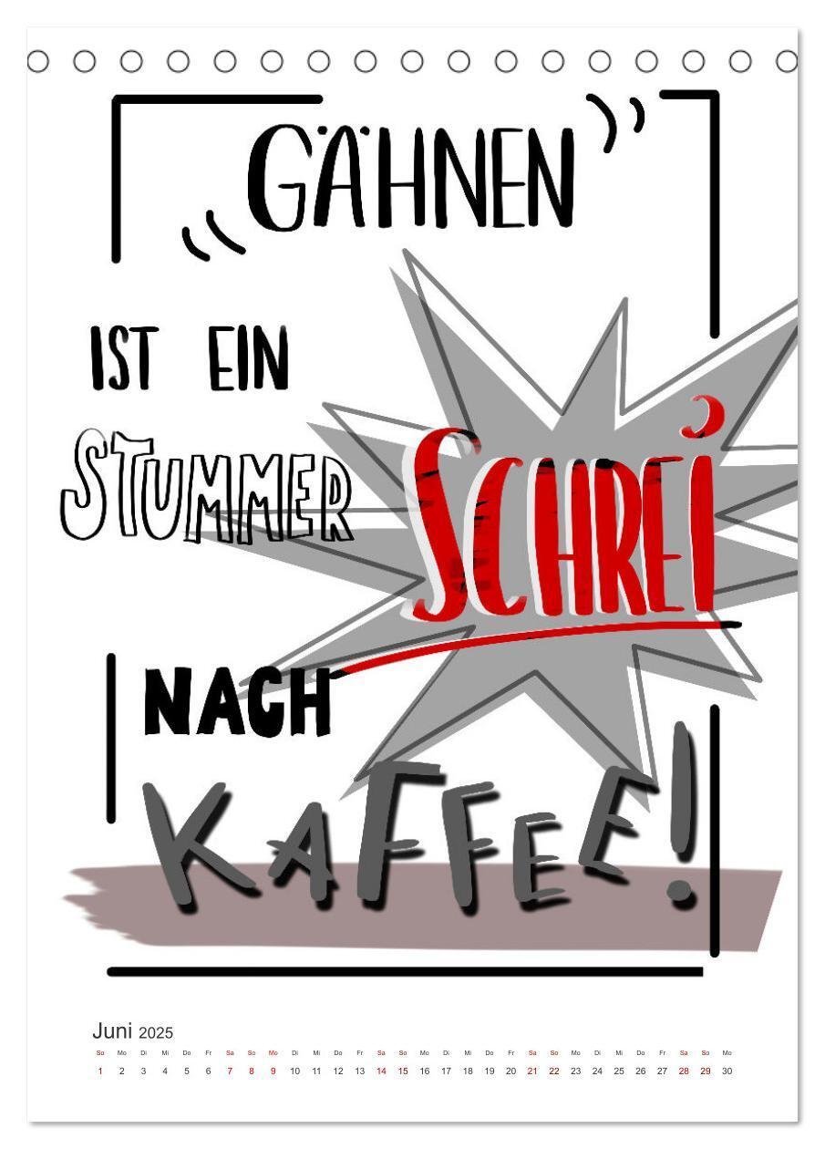 Bild: 9783435896578 | Kaffee liebt dich (Tischkalender 2025 DIN A5 hoch), CALVENDO...