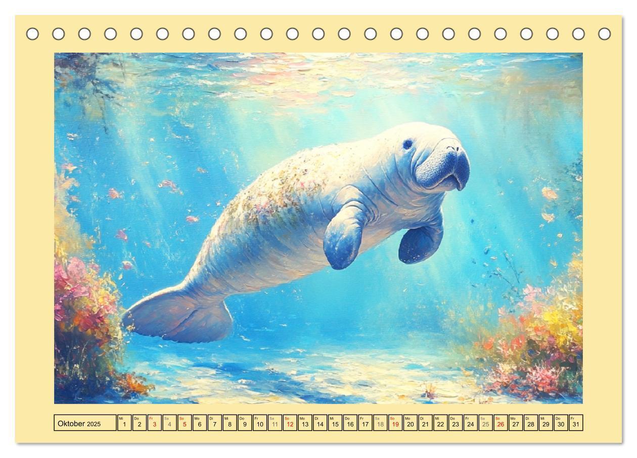 Bild: 9783457203620 | Manatee Paintings. Rundschwanzseekühe im Ölgemälde-Stil...