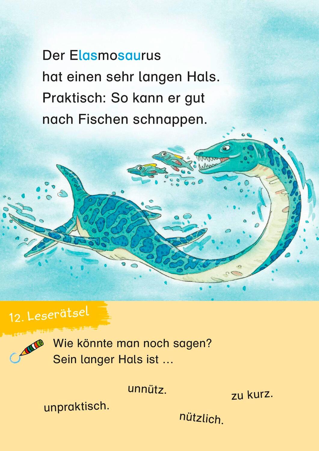 Bild: 9783737334556 | Duden Leseprofi - 3-Minuten-Leserätsel für Erstleser: Vorsicht, Dinos!