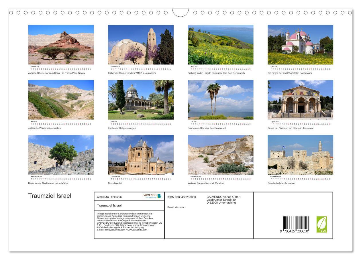 Bild: 9783435208050 | Traumziel Israel (Wandkalender 2025 DIN A3 quer), CALVENDO...