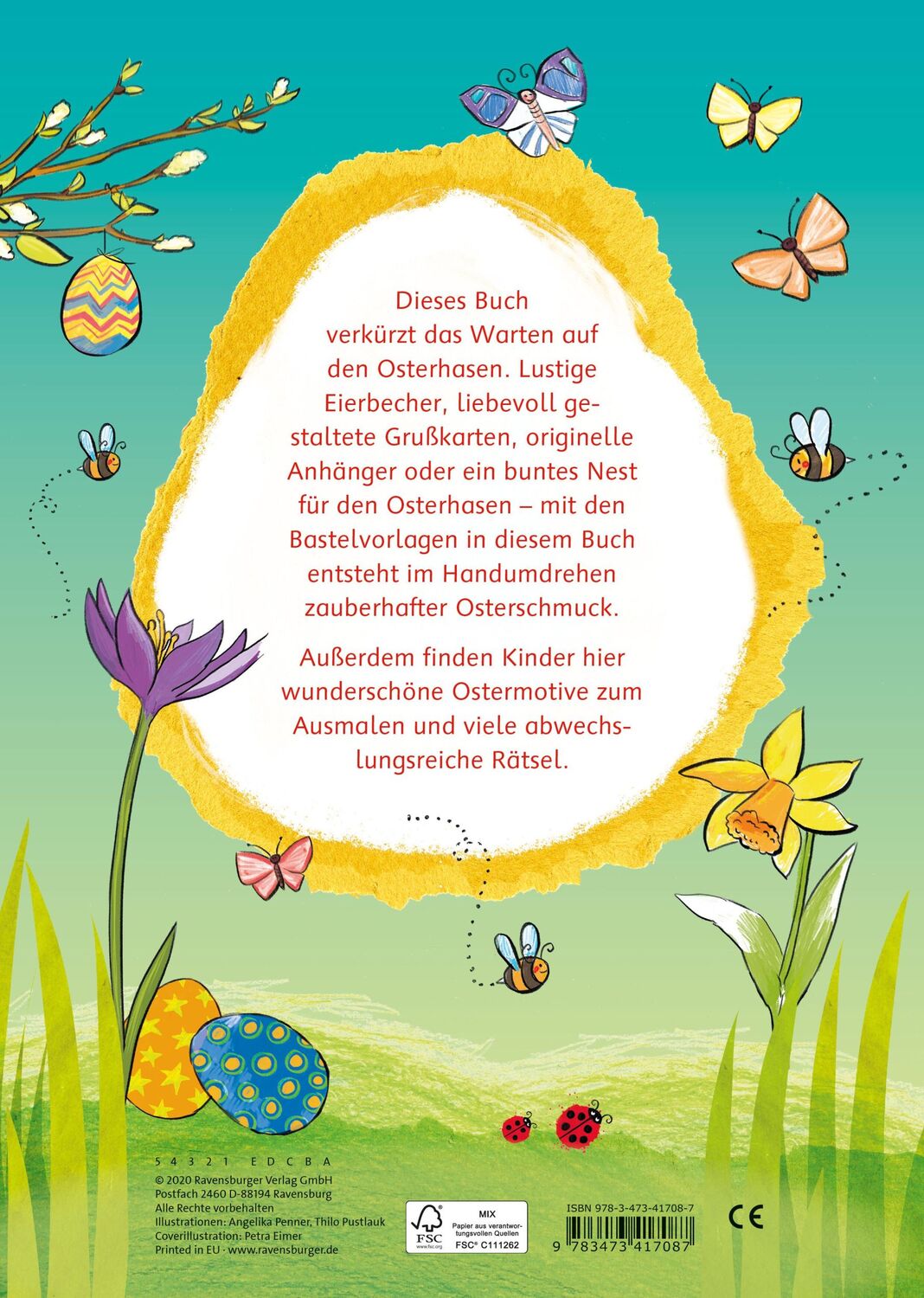 Rückseite: 9783473417087 | Malen - Rätseln - Basteln: Ostern | Angelika Penner | Taschenbuch