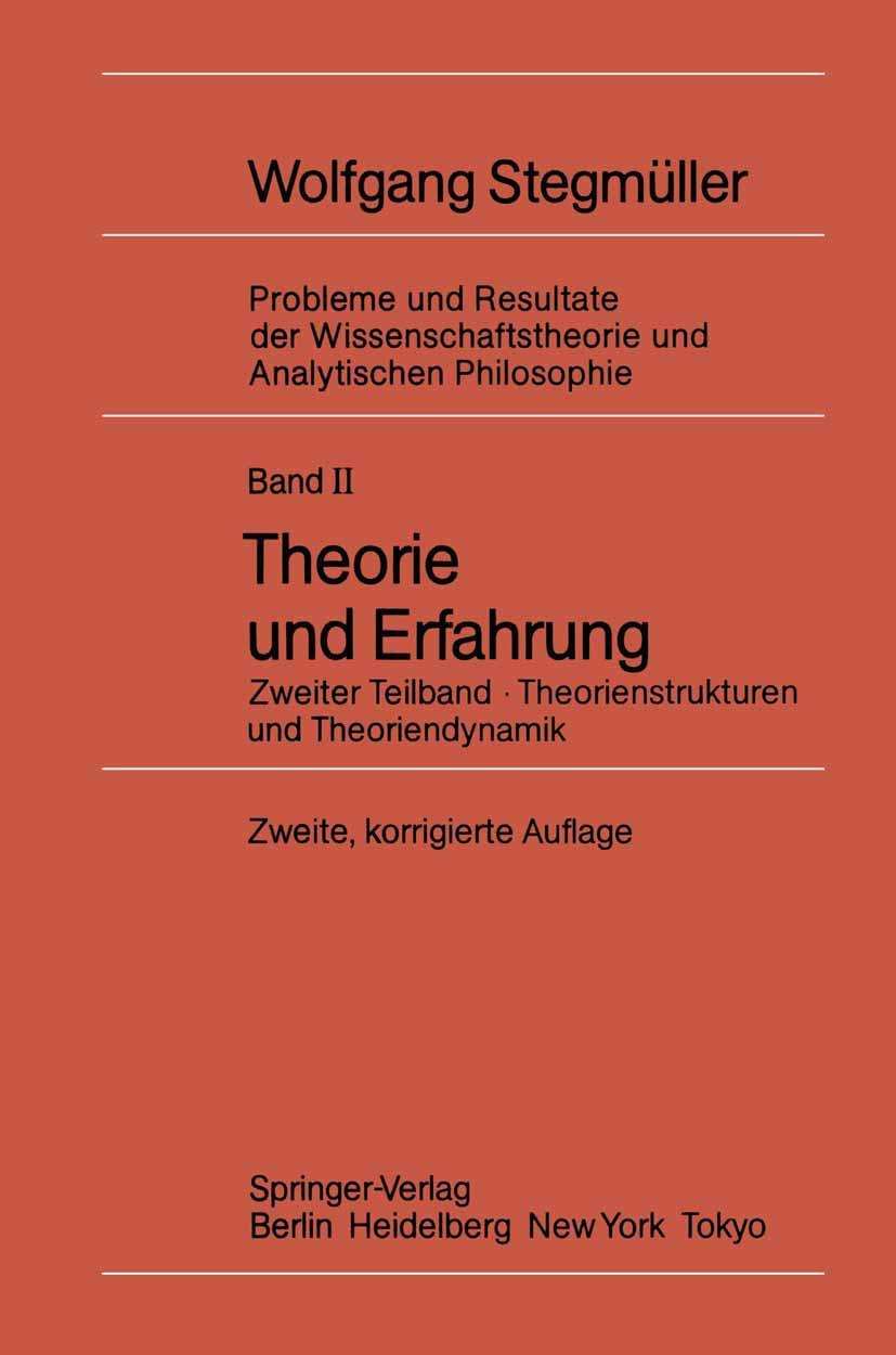 Cover: 9783540157052 | Theorie und Erfahrung | Wolfgang Stegmüller | Buch | xx | Deutsch