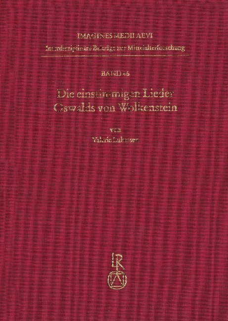 Cover: 9783954905065 | Die einstimmigen Lieder Oswalds von Wolkenstein | Valerie Lukassen