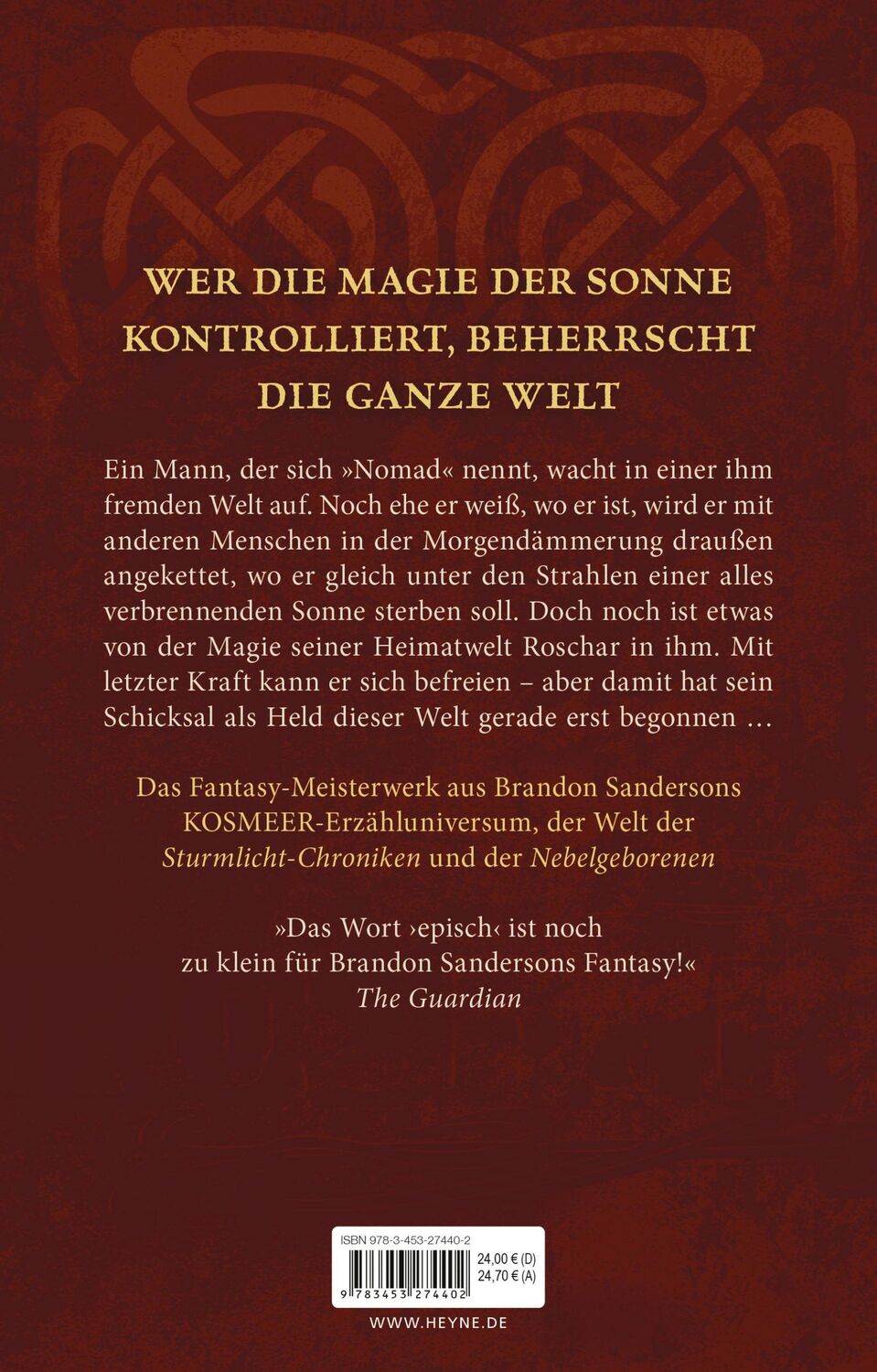 Bild: 9783453274402 | Das Herz der Sonne | Ein Kosmeer-Roman | Brandon Sanderson | Buch