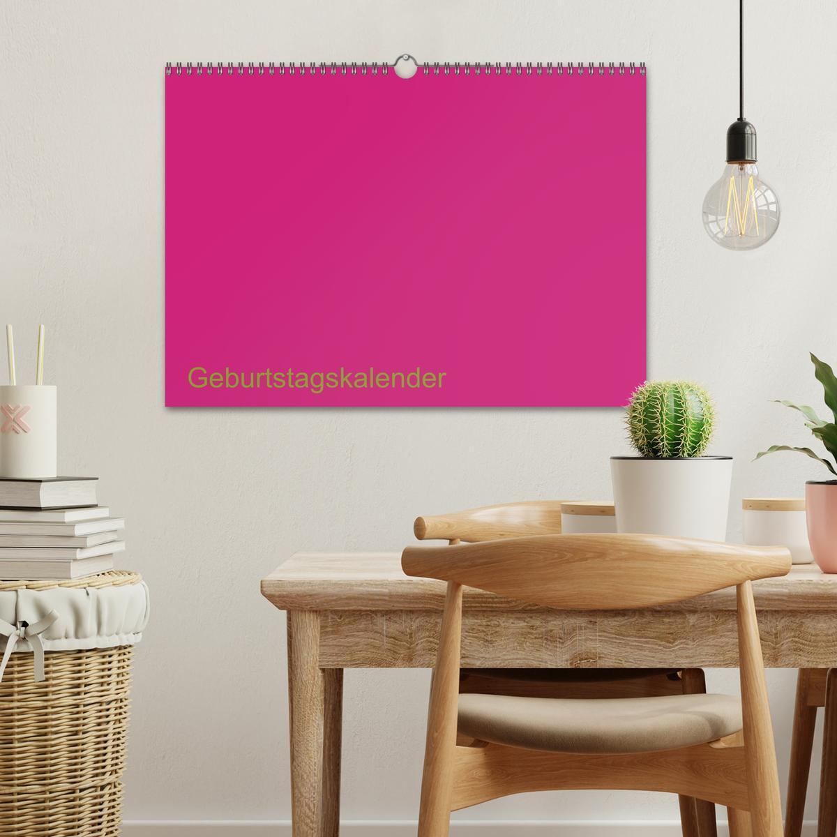 Bild: 9783435767328 | Bastel-Geburtstagskalender pink / Geburtstagskalender (Wandkalender...