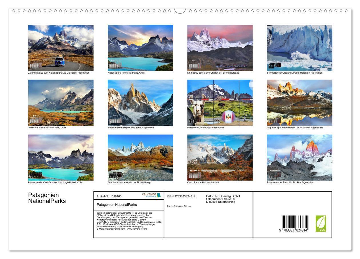 Bild: 9783383824814 | Patagonien NationalParks (hochwertiger Premium Wandkalender 2025...