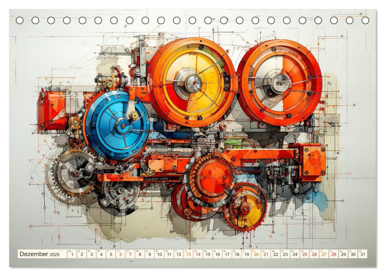 Bild: 9783383878213 | Maschinen Zukunft Kunst (Tischkalender 2025 DIN A5 quer), CALVENDO...