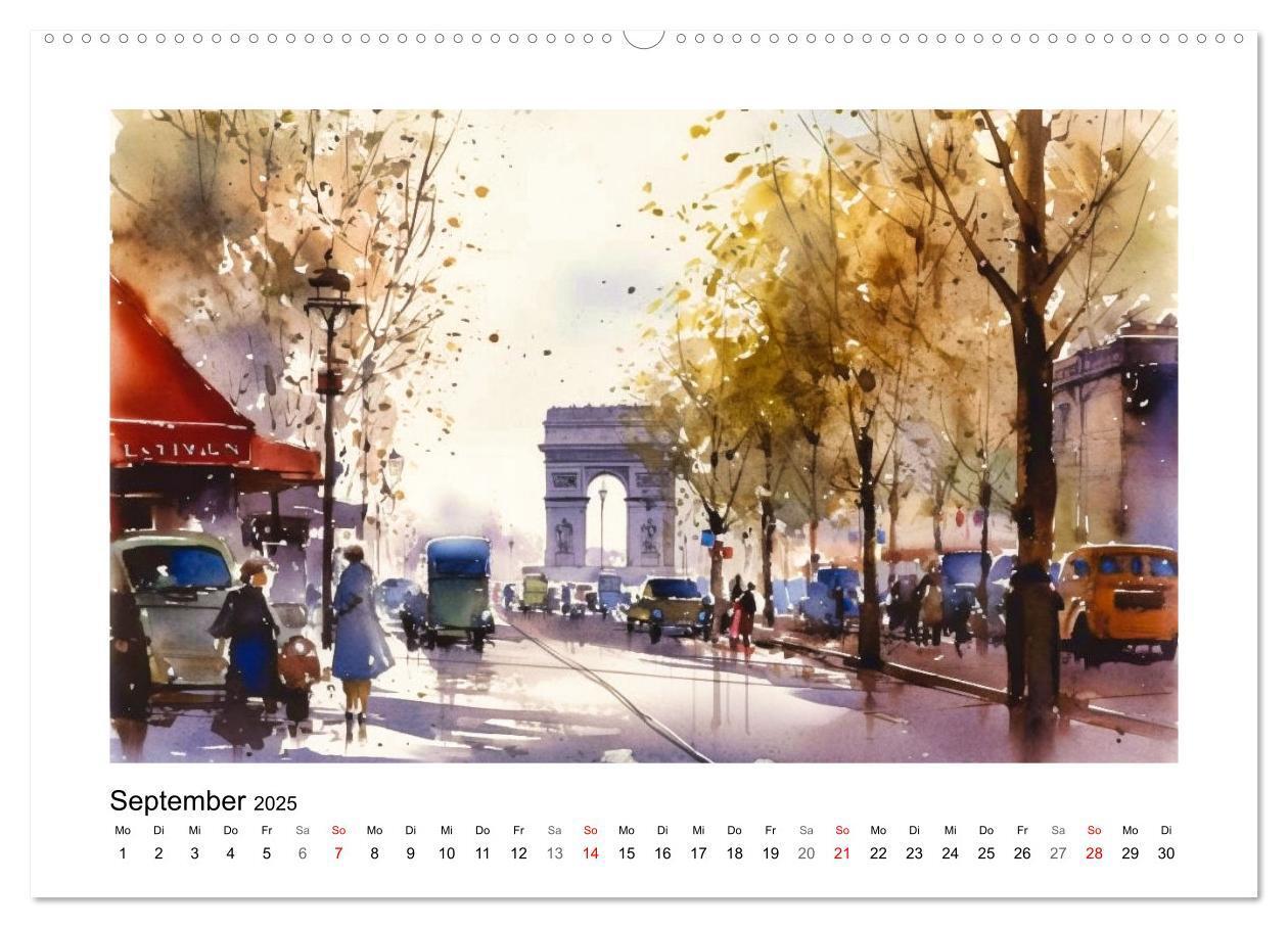 Bild: 9783383825835 | Romantisches Paris (Wandkalender 2025 DIN A2 quer), CALVENDO...