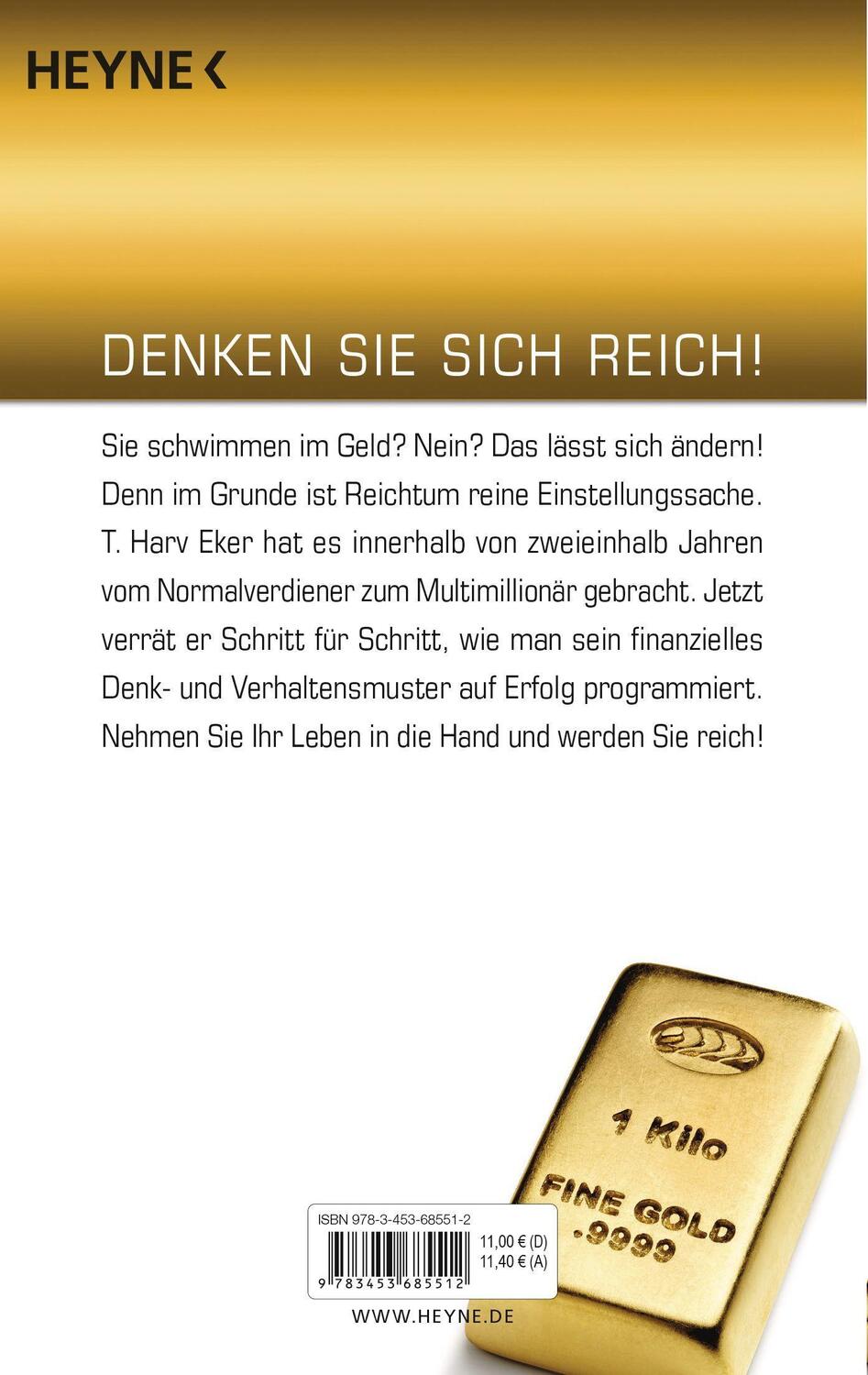 Bild: 9783453685512 | So denken Millionäre | Harv T. Eker | Taschenbuch | Deutsch | 2010